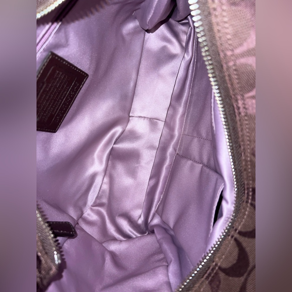 Coach Brown Signature Tote Shoulder Bag - Picture 8 of 10